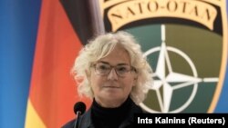 German Defense Minister Christine Lambrecht visited German troops in Lithuania on December 19.