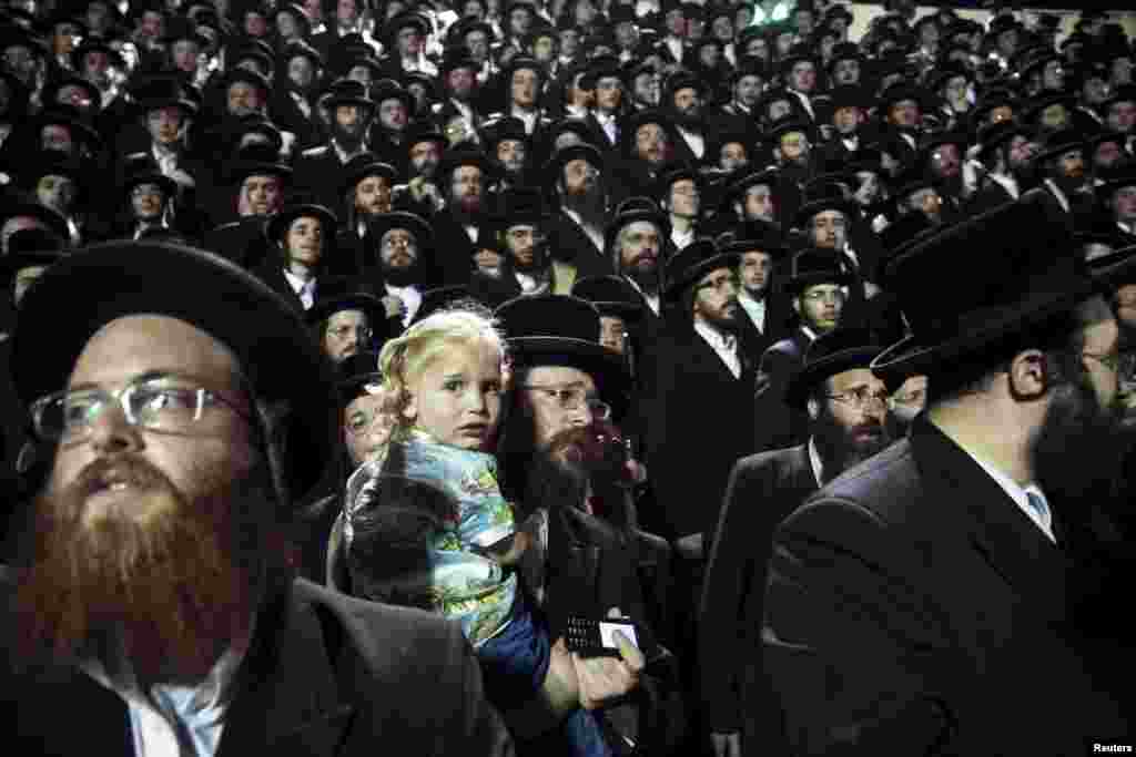 Ultra-Orthodox Jews gather near a bonfire as they celebrate the Jewish holiday of Lag Ba&#39;Omer in Bnei Brak, Israel on May 6. (Reuters/Baz Ratner)