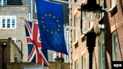 Zastave Velike Britanije i EU, ilustrativna fotografija