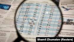 Noul alfa bet latin bazat pe cel kazah, explicat într-un ziar la Alma Ata