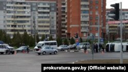 Аварыя ў Віцебску з удзелам міліцэйскай машыны. Фота раней зьяўлялася ў ВК-суполцы «Типичный Витебск»