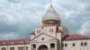 Nagorno-Karabakh -- The parliament building in Stepanakert.