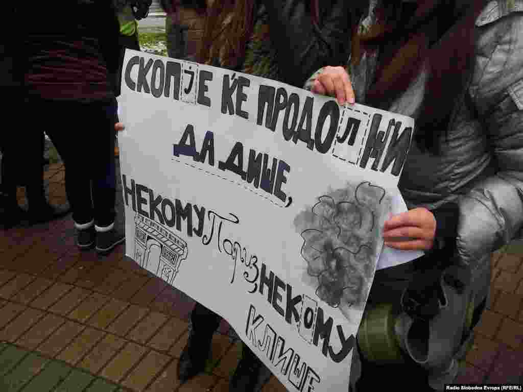 Macedonia - March against air pollution in Skopje.