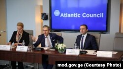 თავდაცვის მინისტრი ირაკლი ღარიბაშვილი ატლანტიკურ საბჭოში. 2019 წლის 21 ნოემბერი