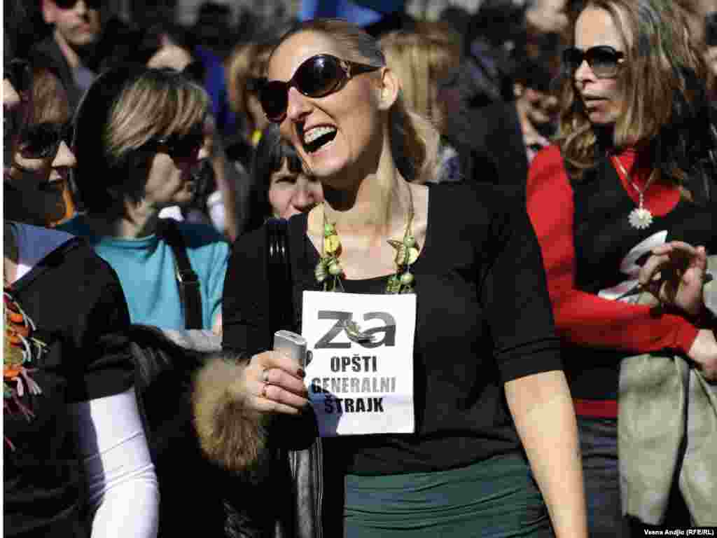 Protest prosvetara i još nekoliko sindikata u Beogradu, 25. mart 2011, fotografije: Vesna Anđić