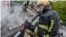 Kharkiv firefighters worked to put out blazes sparked by a Russian drone attack overnight on May 5-6. 