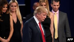 Доналд Трамп пасьля дэбатаў у Лас-Вэгасе (Нэвада) 19 кастрычніка 2016 году.