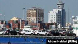 Iran -- Vehicle imports in Kangan port in Bushehr province. File photo