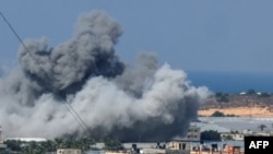 Pamje nga një sulm ajror izraelit në Rafah, në jug të Rripit të Gazës, 16 tetor 2023.