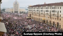  Minsk, 2020. Proteste în Belarus după alegerea lui Lukashenko.