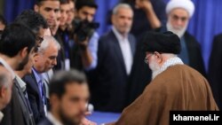 File photo- Iran's Supreme Leader Ali Khamenei casting his ballot in presidential election on May 19, 2017.