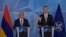 Belgium - NATO Secretary General Jens Stoltenberg and Armenian President Serzh Sarkisian meet the press after talks in Brussels, 27Feb2017.