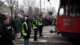 SERBIA - BELGRADE - STUDENT PROTEST - ROAD BLOCKADE