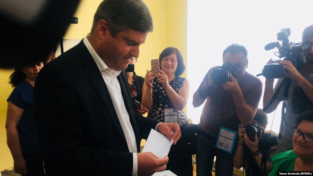 Георгий Шенгелия на выборах мэра Зугдиди, 19 мая 2019 г.