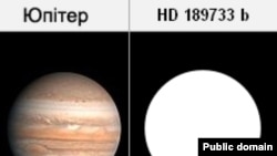 HD 189733 b приблизно на 15% більше ніж Юпітер