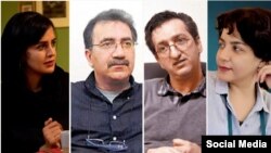 از راست: شیرین کریمی، محمد مالجو، پرویز صداقت، مهسا اسدالله‌نژاد