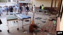 One of the Karachi blasts targeted a hospital.