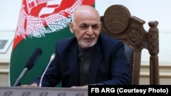 محمد اشرف غنی در ارگ ریاست جمهوری افغانستان
