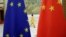 As top EU leaders prepare for a tense summit in Beijing, officials from the bloc told RFE/RL they hope to get a clear commitment from China to crack down on companies that help Russia skirt sanctions. (file photo)

