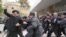 Police disperse opposition protest in support of independent media in Baku on November 23