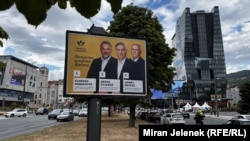 Predizborne plakate u centru Sarajeva, 18. septembar 2026.