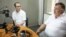 Valeriu Prohnițchi și Gheorghe Jigău în studioul Europei Libere