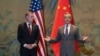 Chinese Foreign Minister Wang Yi (right) with U.S. national-security adviser Jake Sullivan in Beijing on August 27. 