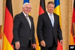Președinții Germaniei și României după conferința comună de presă de la Cotroceni din 24 mai 2023