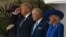 Перша леді США Меланія Трамп, президент США Дональд Трамп, король Великої Британії Карл III та королева Великої Британії Камілла під час урочистої зустрічі у Віндзорському замку, 17 вересня 2025 року
