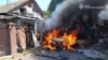Рятувальники звітують про ліквідацію загоряння, яке виникло внаслідок удару