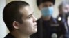 Russian conscript Ramil Shamsutdinov attends a court hearing in Chita late last year. 