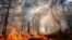 A wildfire in Russia