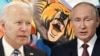 Joe Biden and Vladimir Putin, collage