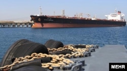 An oil tanker near Kharg Island, a major oil-export terminal for Iran.