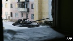 Gündogar Ukrainanyň Awdiýiwka şäheri, 1-nji fewral, 2017.