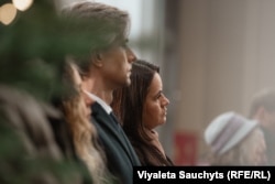 Сьвятлана Ціханоўская на імшы ў Віленскай катэдры