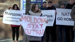 Protest PSRM anti-NATO la Chișinău.