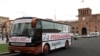 Armenia - The election campaign bus of the opposition Zharangutyun party parked in Yerevan's Republic Square, 9Apr2012.