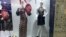 Turkmenistan. Shop window in Ashgabat. Mannequins. January 2019