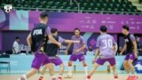 د افغانستان د فوټسال لوبغاړي د تمرین پر مهال 