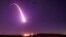 Testarea unei rachete balistice intercontinentale Minuteman 3 fără focos nuclear la bord, baza aeriană Vanderberg, California, Statele Unite, 2 octombrie 2019.