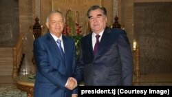 Tajikistan -- Tajik President Emomali Rahmon met Uzbek President Islam Karimov, Dushanbe, 11.09.2014 Photo from president.tj