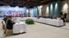 This handout photograph taken and released by Turkish Foreign Ministry on May 16, 2025, shows Russian delegation (right side) Aleksandr Fomin (3rd L),deputy Minister of Defence, Mihail Galuzin (4th L), Deputy Minister of Foreign Affairs, Vladimir Medinsk