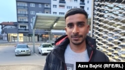 Imamo mnogo problema i nadamo se da ćemo jednom otići u Europu, kaže dvadesetjednogodišnji Pakistanac Nabil, Bihać 12 marta 2021.