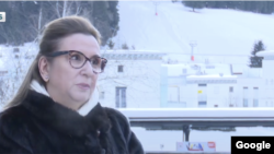 Turkish Trade Minister Ruhsar Pekan speaking to BloombergHT in Davos. January 23, 2020. 