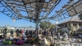 Passengers' belongings are scattered on the platform after an explosion at a railway station in Quetta, the capital of Pakistan's Balochistan Province, on November 9. 