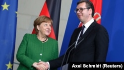 Angela Merkel i Aleksandar Vučić