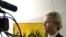 Geert Wilders speaks to the media in his office in The Hague.