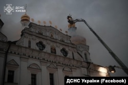 Ліквідація пожежі в Успенському соборі Києво-Печерської лаври. Київі, ранок 15 червня 2026 року