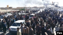 Angry farmers from the agricultural areas east of the provincial capital protesting in March and demanding an end to water diversion to Yazd.